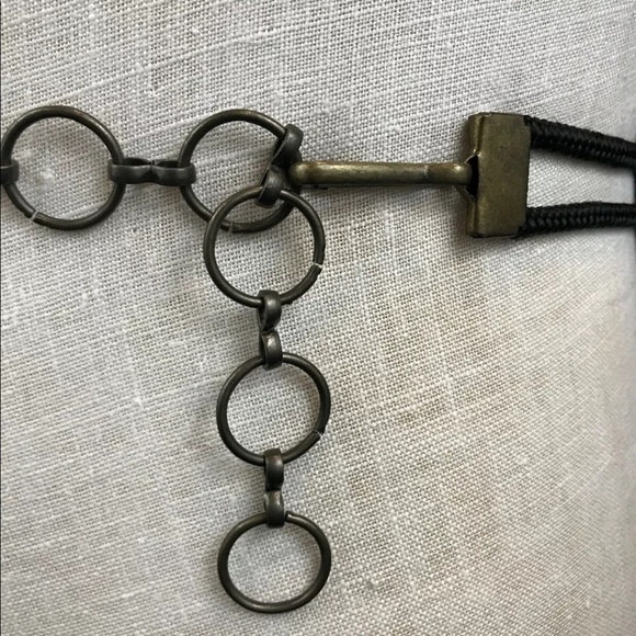 VTG Women Concho Belt Medallion Wood Bohemian 38” - Picture 4 of 8